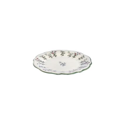 24-dielna jedálenská súprava, biela/zelená/červená, porcelánová