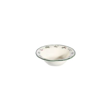 24-dielna jedálenská súprava, biela/zelená/červená, porcelánová