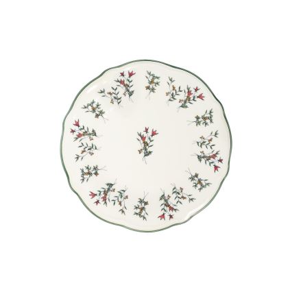 24-dielna jedálenská súprava, biela/zelená/červená, porcelánová