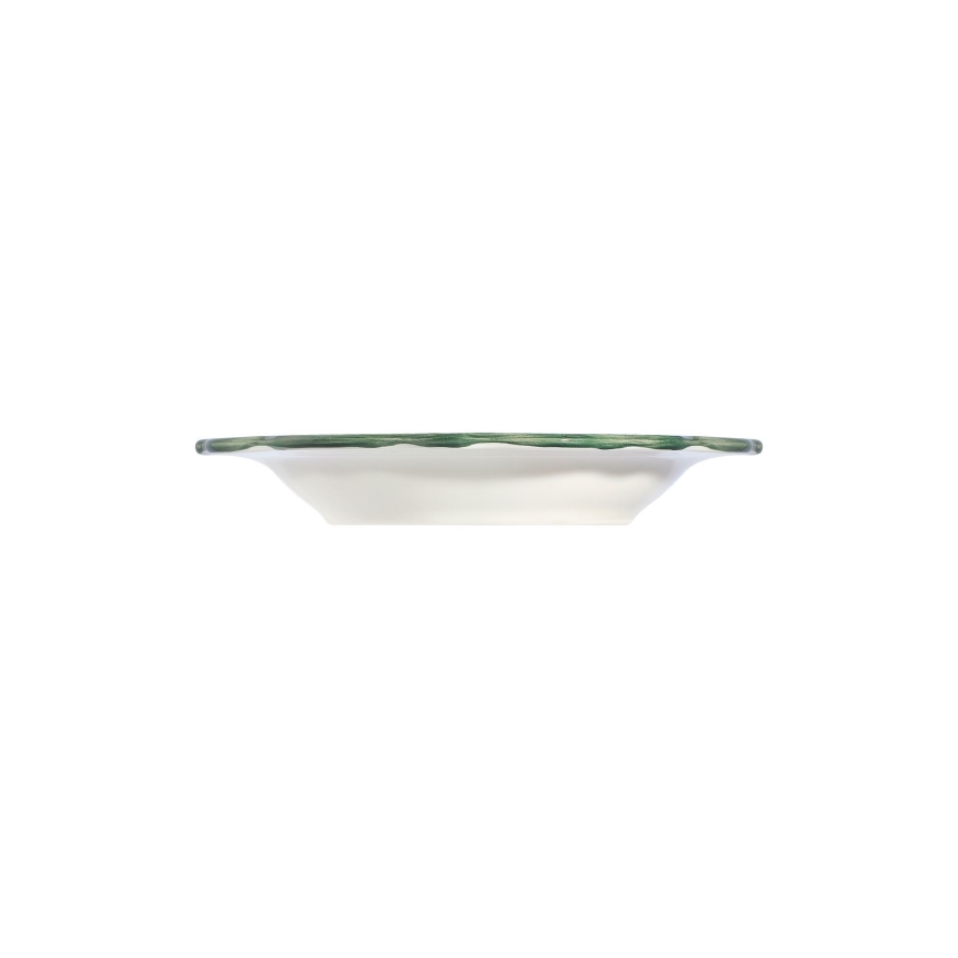 24-dielna jedálenská súprava, biela/zelená/červená, porcelánová