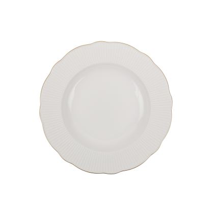 24-dielna jedálenská súprava, biela/zlatá, porcelán