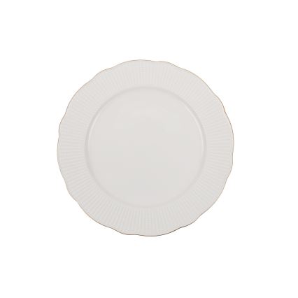 24-dielna jedálenská súprava, biela/zlatá, porcelán