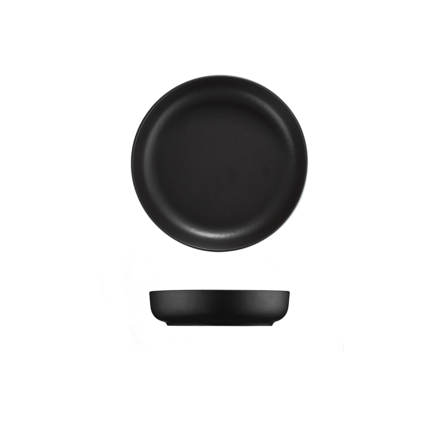 24-dielna jedálenská súprava, čierna, porcelán