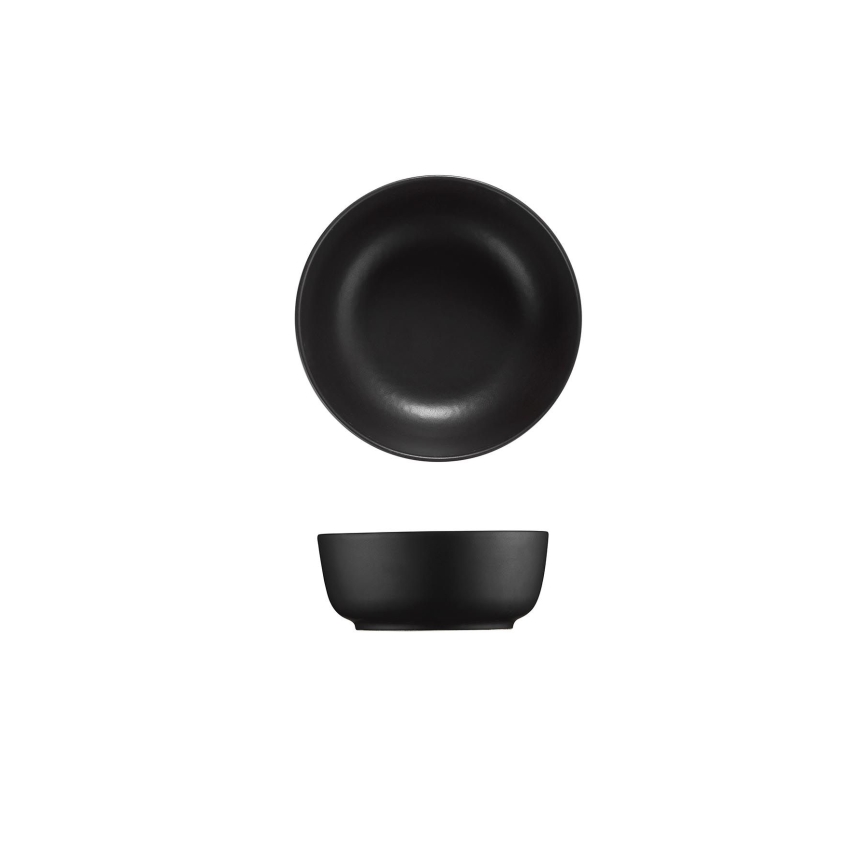24-dielna jedálenská súprava, čierna, porcelán