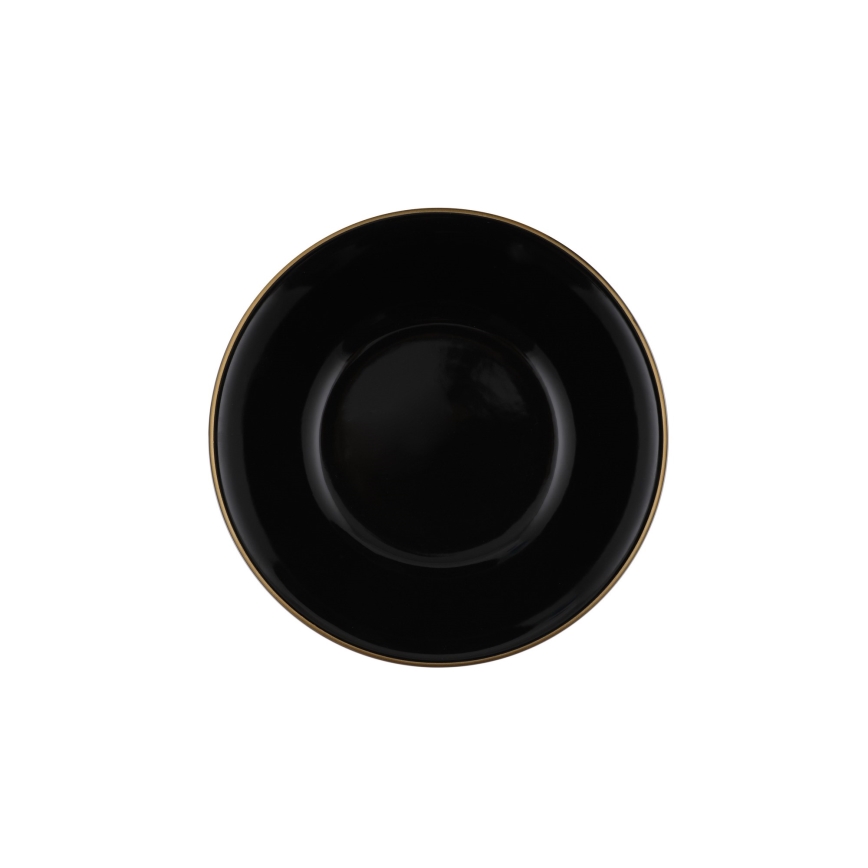 24-dielna jedálenská súprava, čierna/zlatá, kamenina