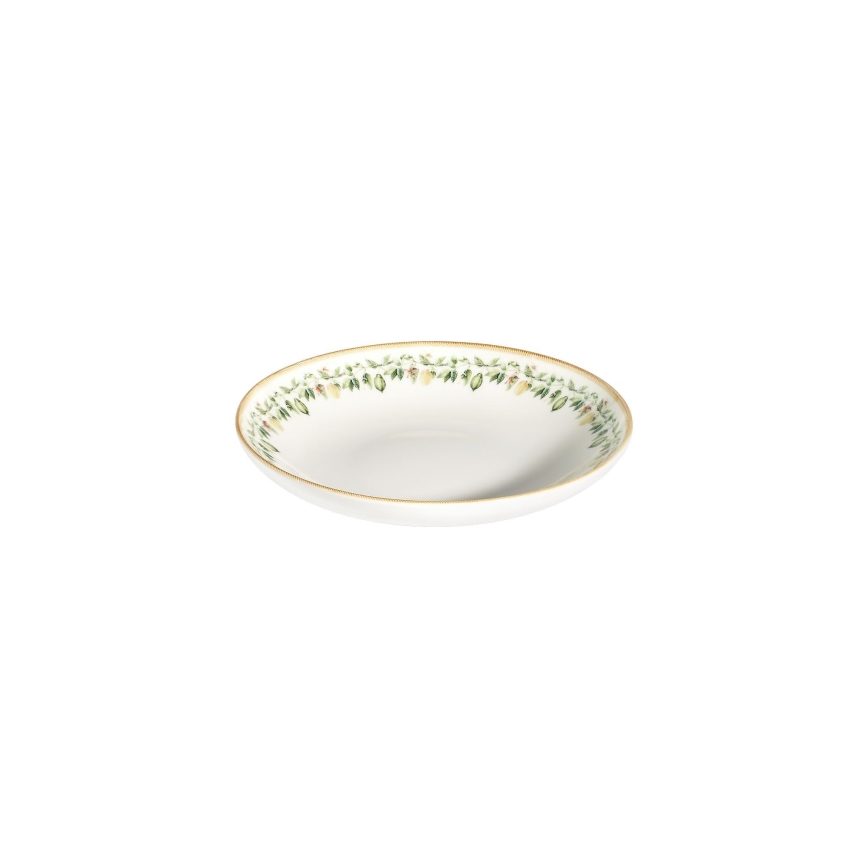 24-dielna jedálenská súprava, krémová/béžová/zelená, porcelán
