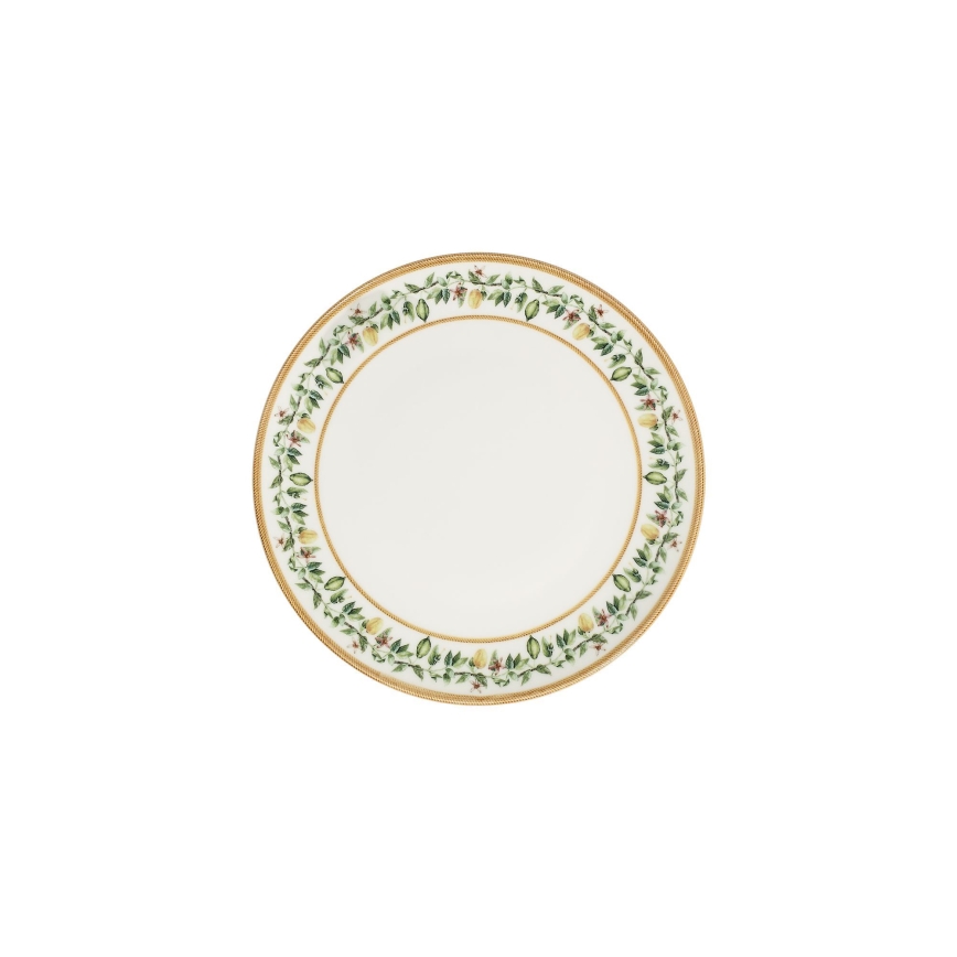 24-dielna jedálenská súprava, krémová/béžová/zelená, porcelán