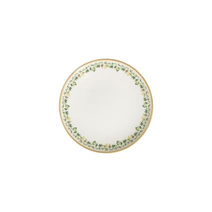24-dielna jedálenská súprava, krémová/béžová/zelená, porcelán