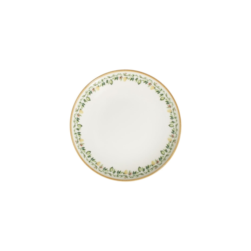 24-dielna jedálenská súprava, krémová/béžová/zelená, porcelán