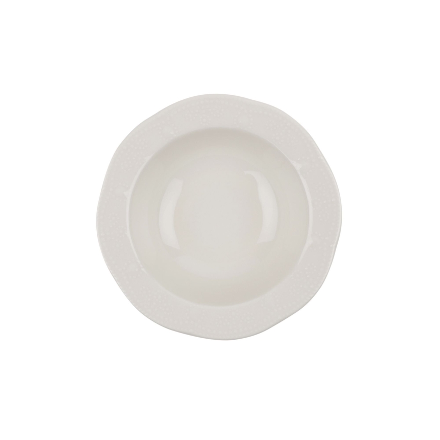 24-dielna jedálenská súprava, krémová/porcelán
