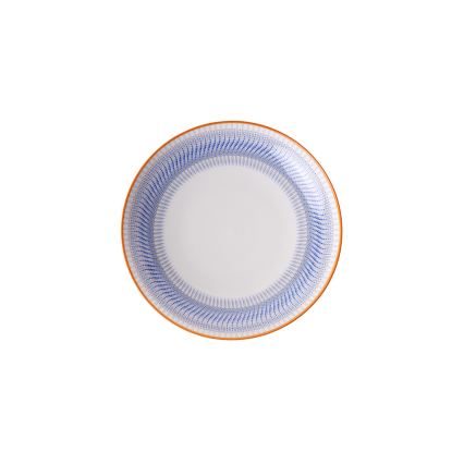 24-dielna jedálenská súprava modrá/oranžová/porcelán