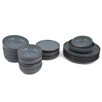 24-dielna jedálenská súprava, modrá, porcelán