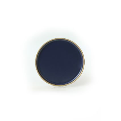 24-dielna jedálenská súprava, modrá/zlatá, keramika