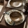 24-dielna jedálenská súprava pestrofarebná/hnedá/porcelán