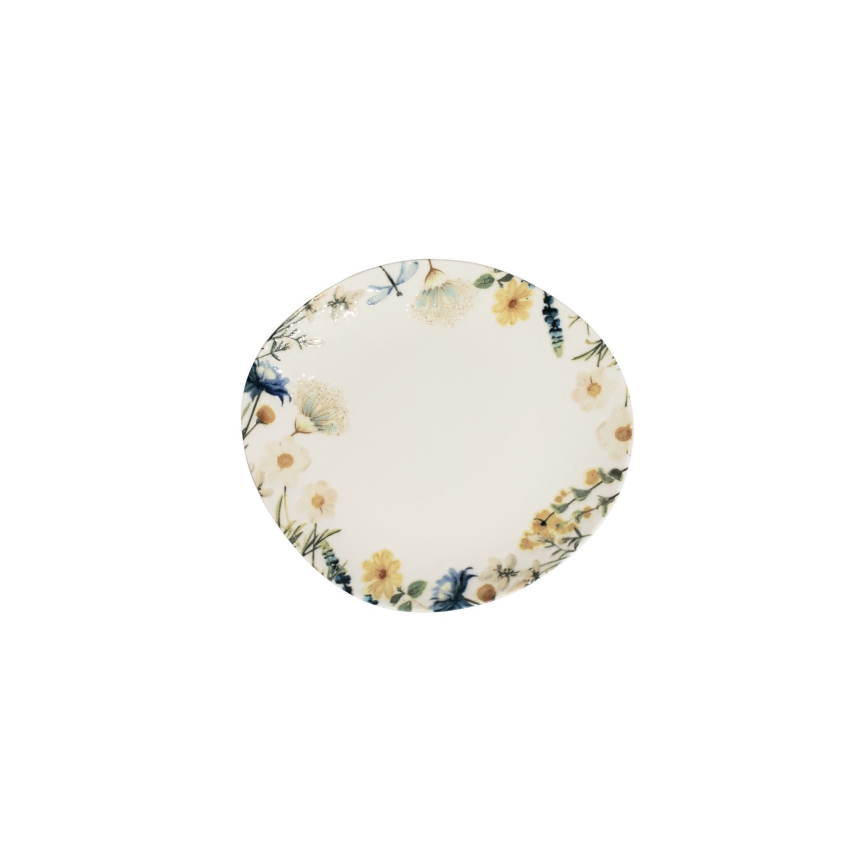 24-dielna jedálenská súprava pestrofarebná/hnedá/porcelán