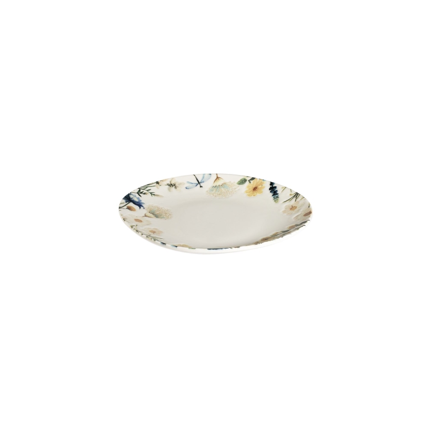 24-dielna jedálenská súprava pestrofarebná/hnedá/porcelán