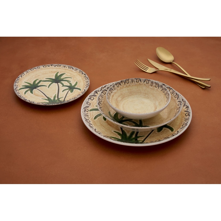 24-dielna jedálenská súprava, pestrofarebná/keramika