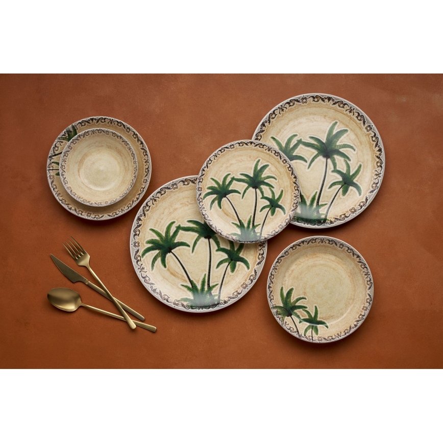 24-dielna jedálenská súprava, pestrofarebná/keramika