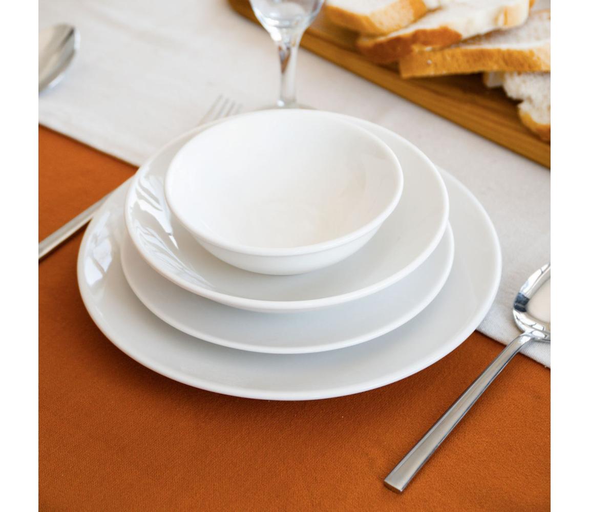 24-dielna jedálenská súprava z bieleho porcelánu 858CMR1333