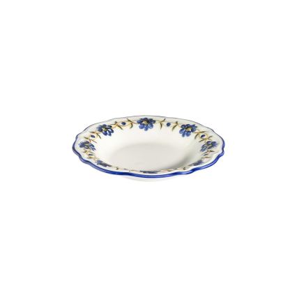 24-dielna jedálenská súprava z porcelánu, biela/modrá/žltá