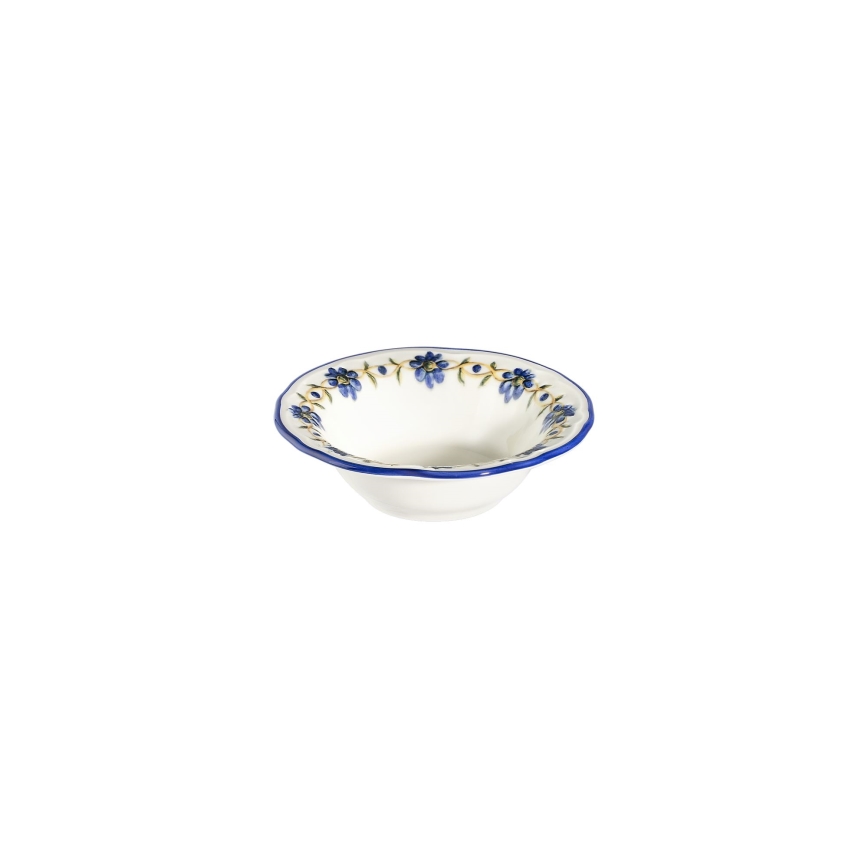 24-dielna jedálenská súprava z porcelánu, biela/modrá/žltá