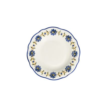 24-dielna jedálenská súprava z porcelánu, biela/modrá/žltá