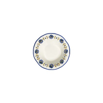 24-dielna jedálenská súprava z porcelánu, biela/modrá/žltá