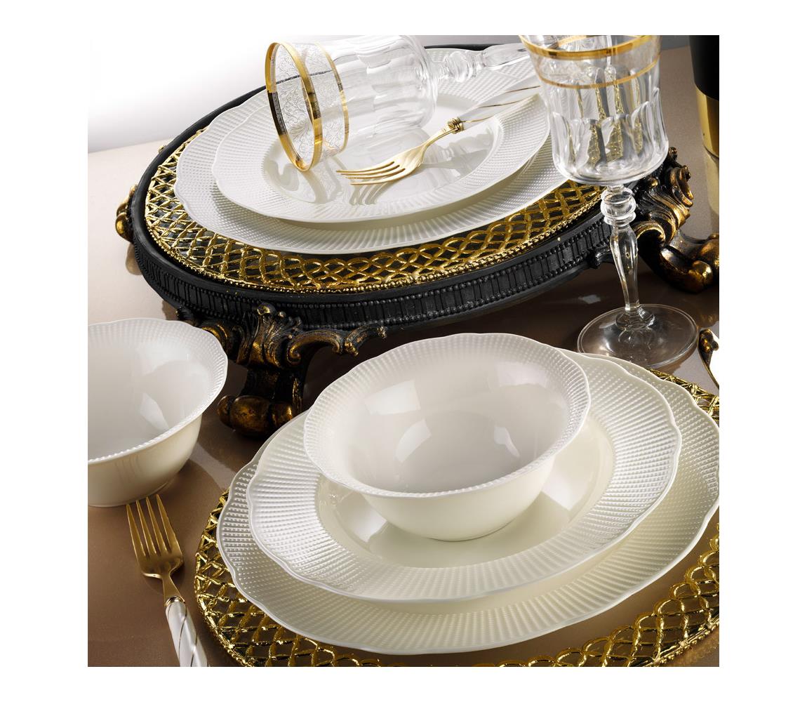 24-dielna jedálna súprava z bieleho porcelánu 710KTP2660