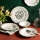 24-dielna pestrofarebná jedálenská sada z porcelánu