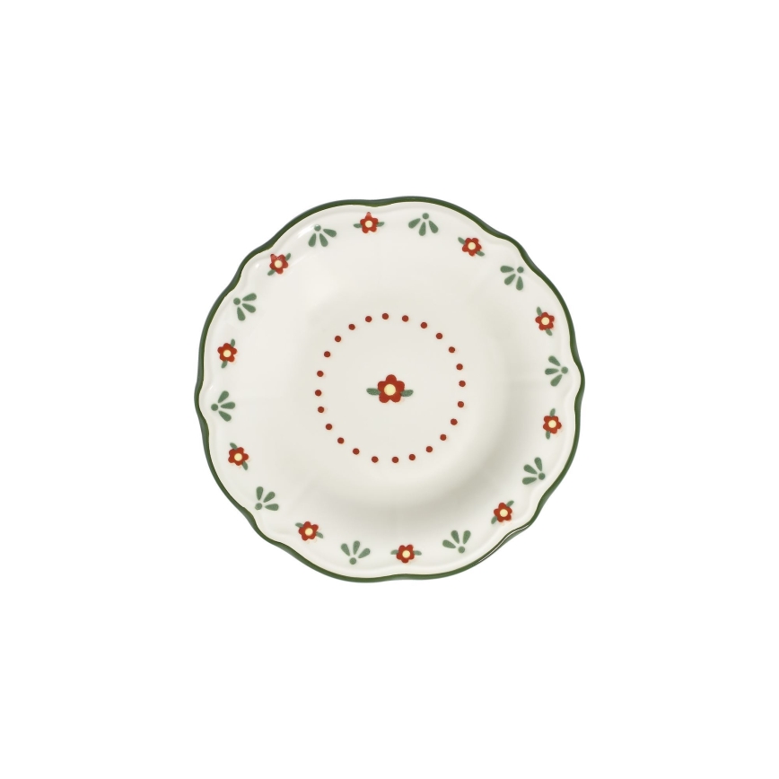 24-dielna pestrofarebná jedálenská sada z porcelánu