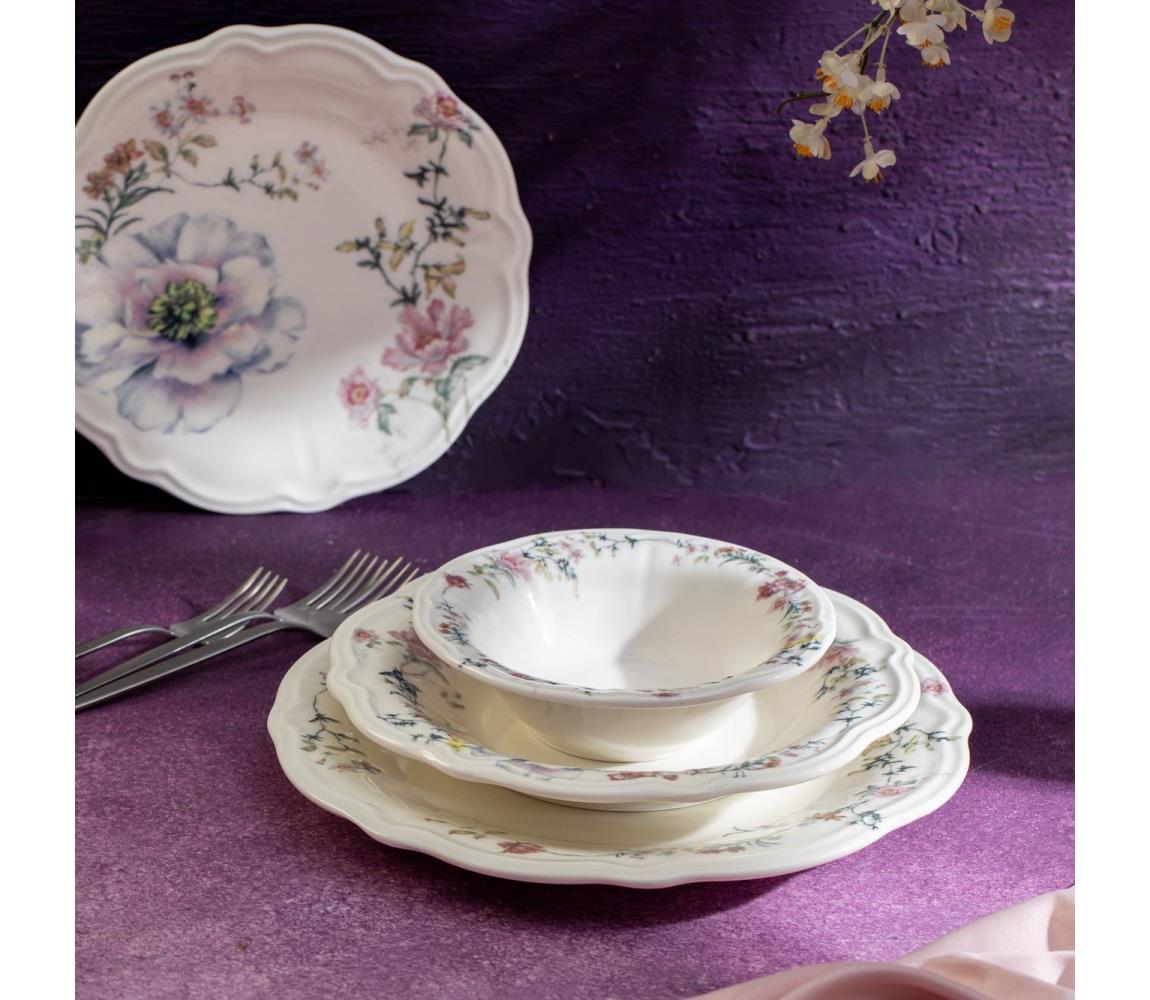 24-dielna pestrofarebná jedálenská súprava z porcelánu 667PRS1151