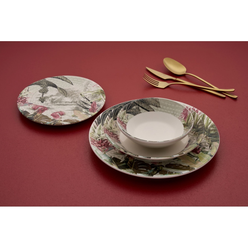 24-dielna pestrofarebná jedálna súprava/keramika