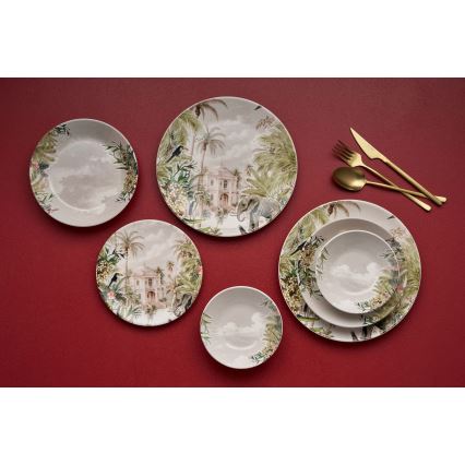 24-dielna pestrofarebná sada riadu/keramika