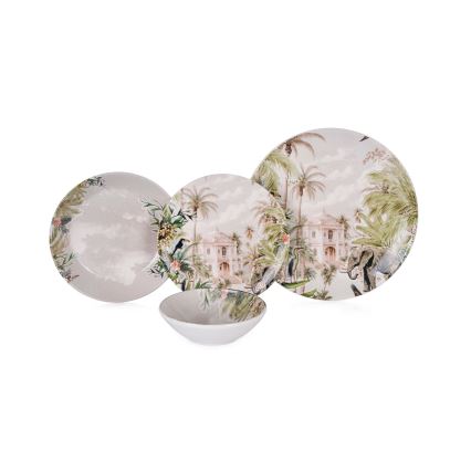 24-dielna pestrofarebná sada riadu/keramika