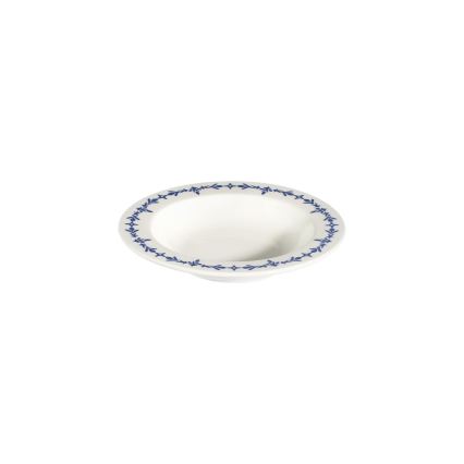 24-dielna porcelánová jedálenská súprava, biela/modrá