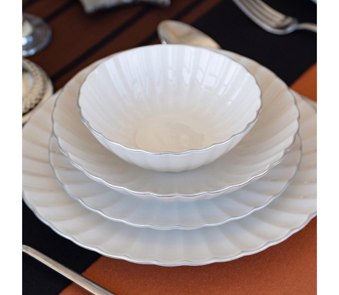 24-dielna sada riadu, biela/porcelán 858CMR1338