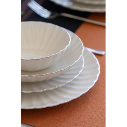 24-dielna sada riadu, biela/porcelán