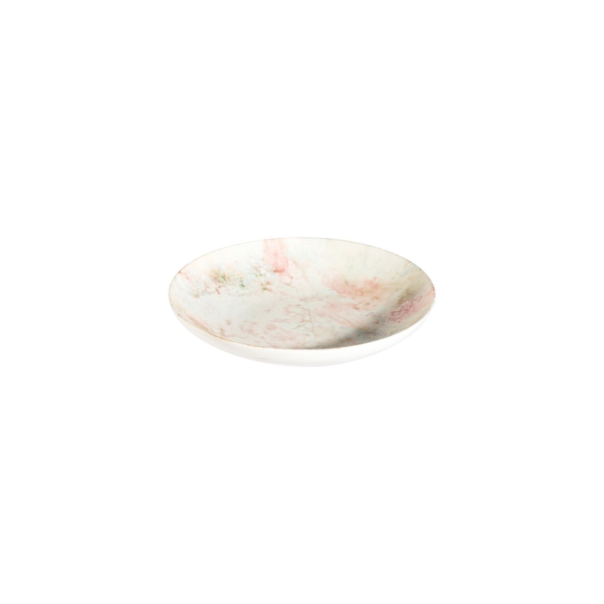 24-dielová jedálenská súprava, ružová/béžová, porcelán