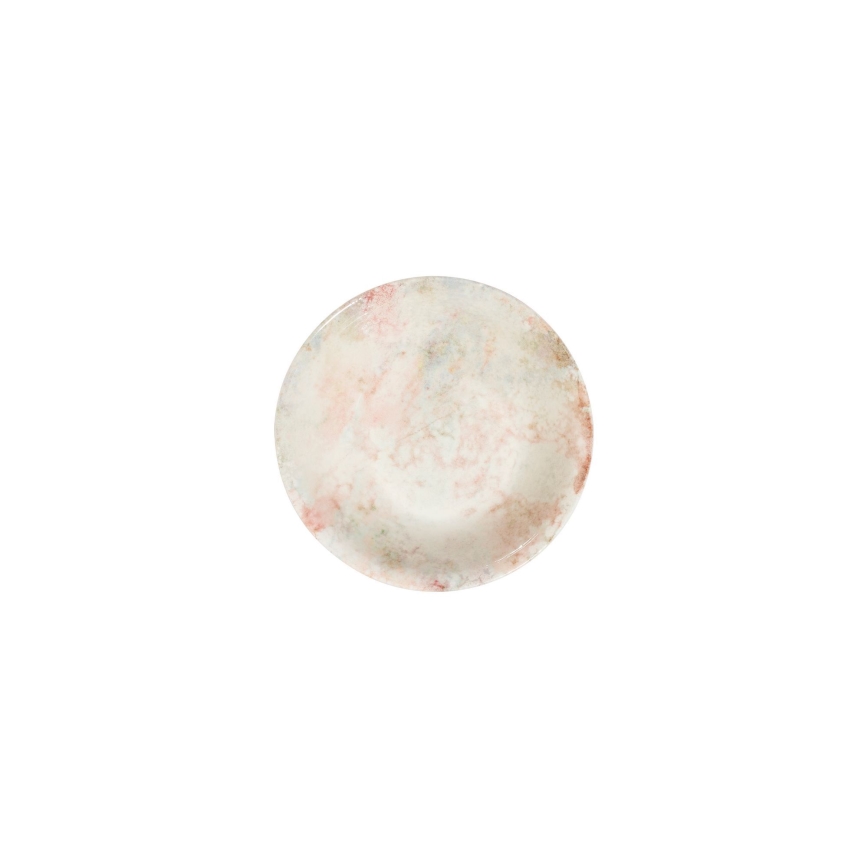 24-dielová jedálenská súprava, ružová/béžová, porcelán