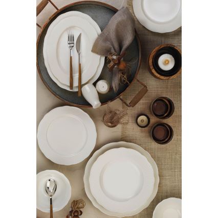 26-dielna jedálenská súprava, biela, porcelán