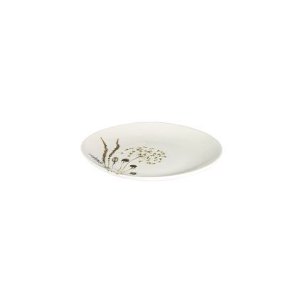 27-dielna jedálenská súprava, biela/hnedá, porcelán