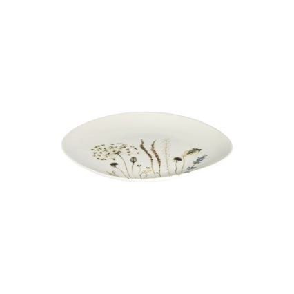 27-dielna jedálenská súprava, biela/hnedá, porcelán