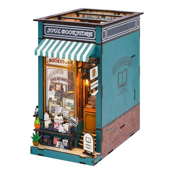 2Kids Toys - 3D skladačka LED Zarážka na knihy Kníhkupectvo duša 2xAAA