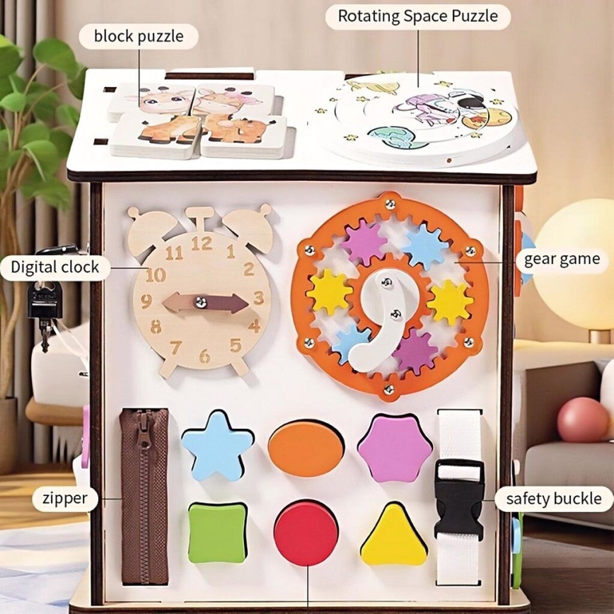 2Kids Toys - Aktivitná tabuľa Domček biela