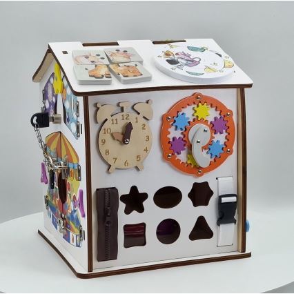 2Kids Toys - Aktivitná tabuľa Domček biela