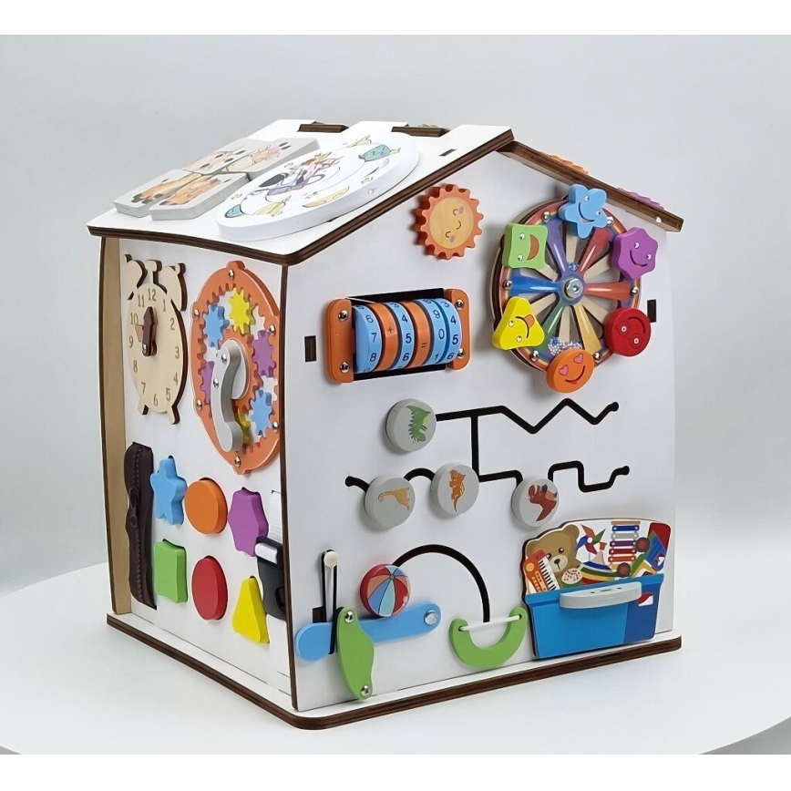 2Kids Toys - Aktivitná tabuľa Domček biela