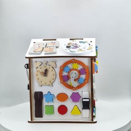 2Kids Toys - Aktivitná tabuľa Domček biela