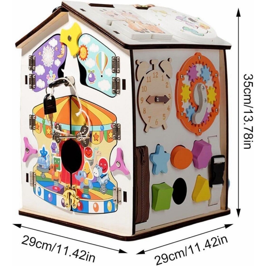 2Kids Toys - Aktivitná tabuľa Domček biela