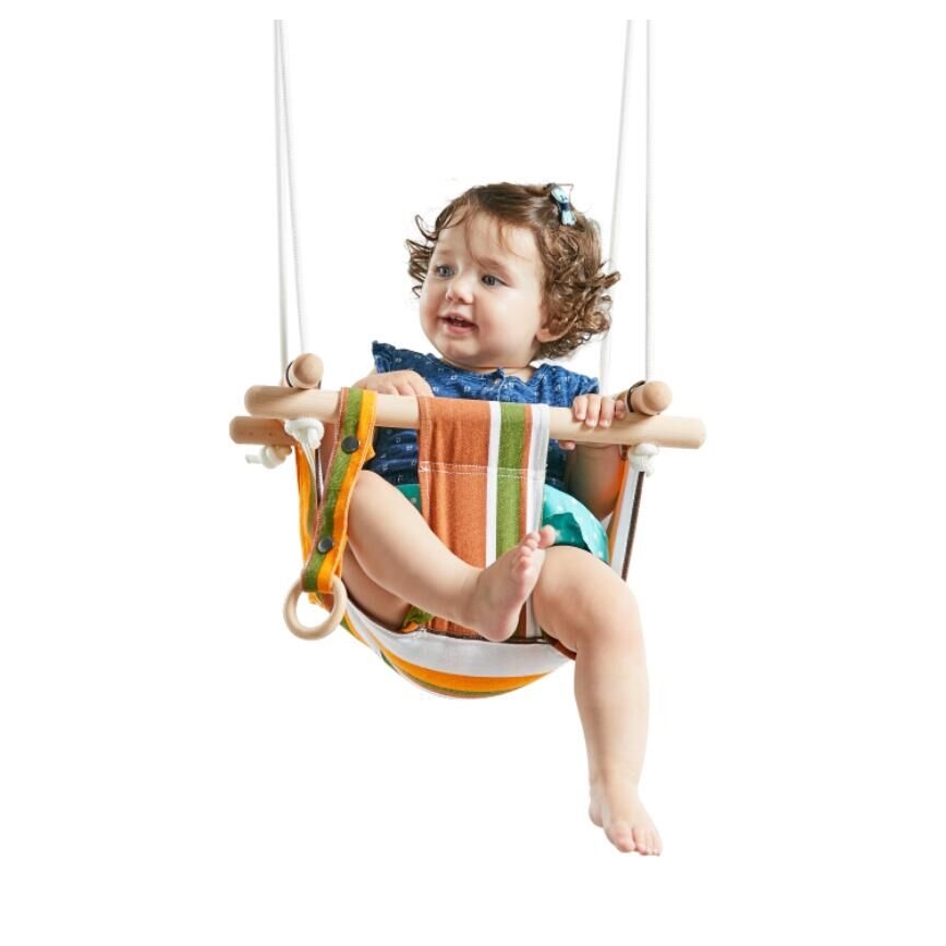 2Kids Toys - Detská textilná hojdačka pruhovaná
