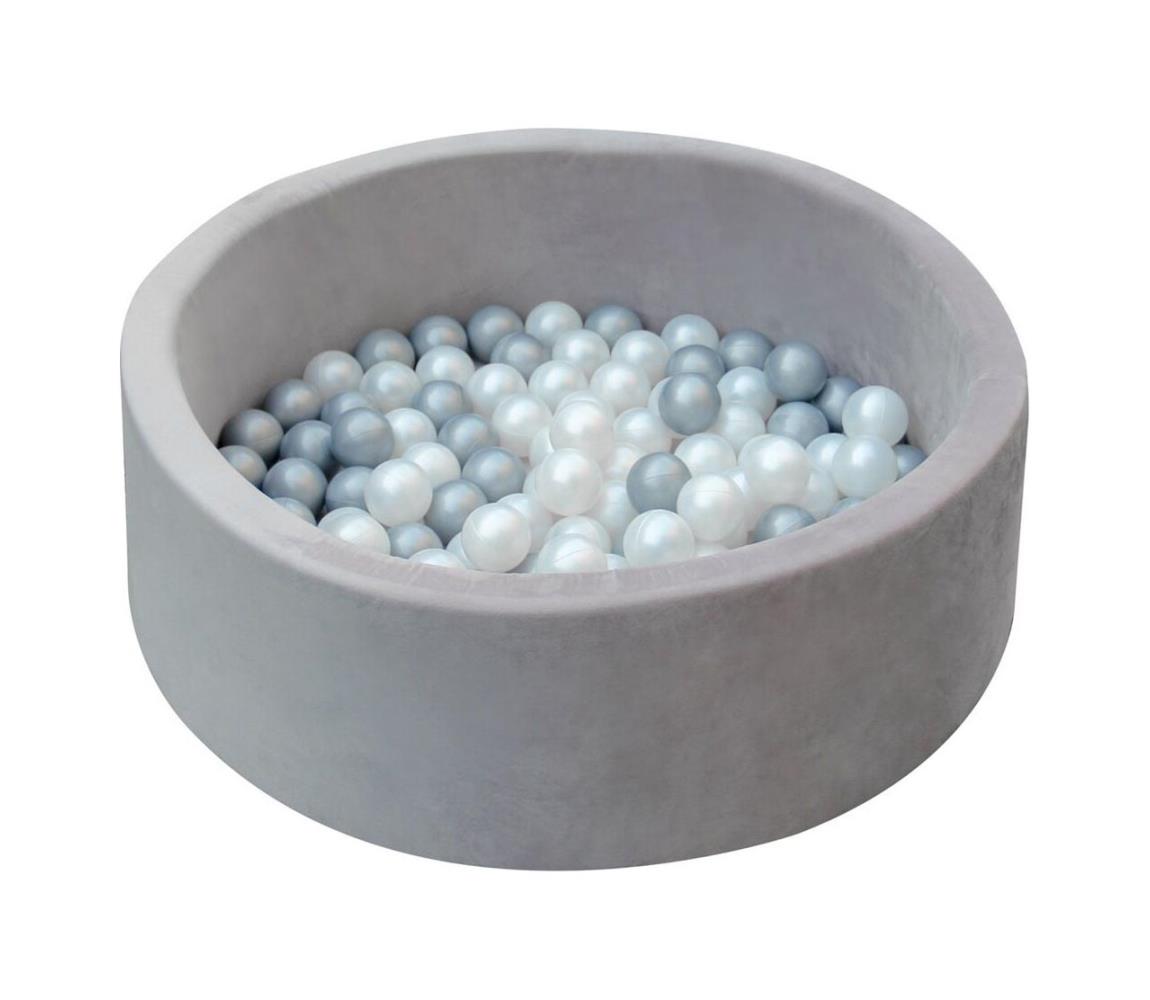 2Kids Toys - Detský suchý bazén s guličkami, priemer 90 cm, sivý 2D98225